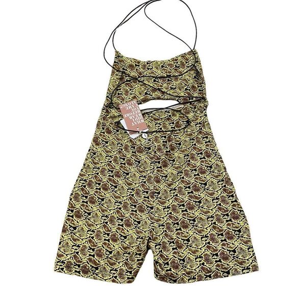 Brand‎ new with Tags Tiger Mist Snake Print Beda Strappy Playsuit romper Medium - Picture 5 of 13